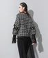 Cuff Lace Tweed Top